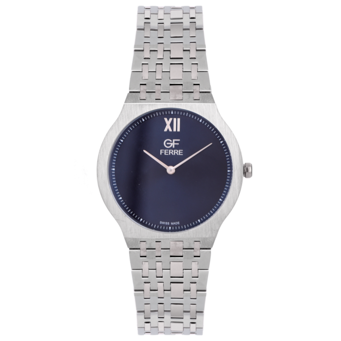 GF Ferre- Gents- SS Case- Blue Dial- SS Band - Image 1