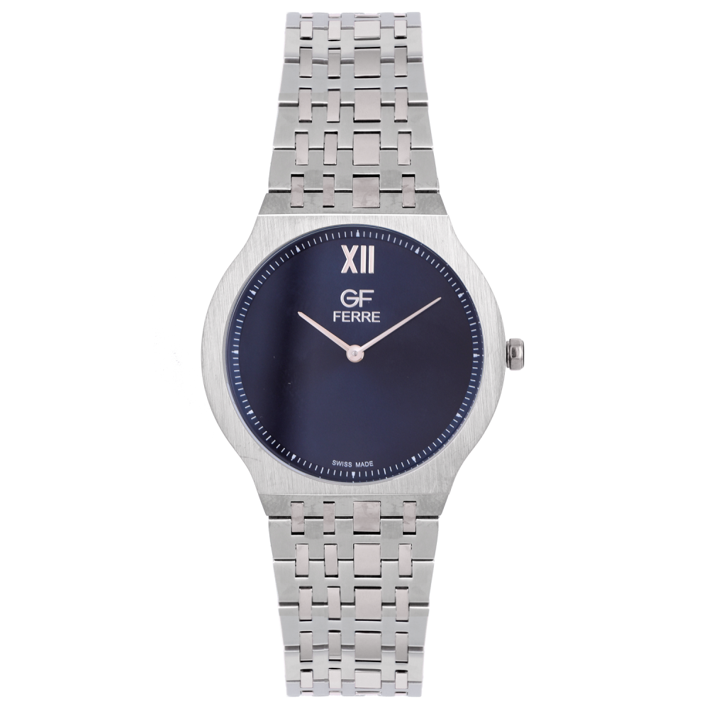 GFSSBU2246G.webp GF Ferre- Gents- SS Case- Blue Dial- SS Band - Image 1