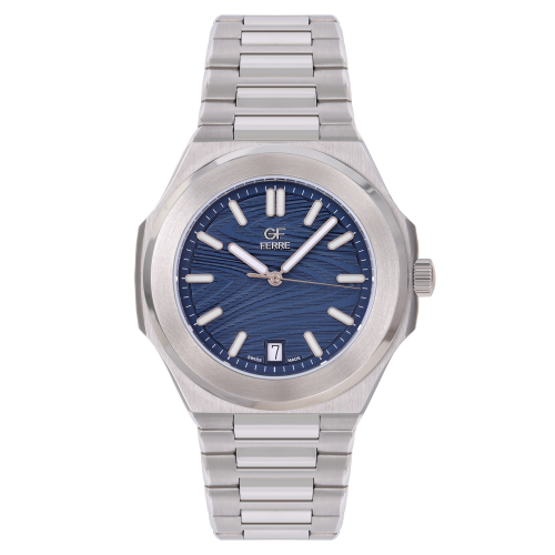 GFSSBU2388G.webp GF Ferre- Gents- SS Case- Blue Dial- SS Band - Image 1