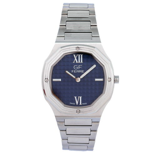 GFSSBU24347G.webp GF Ferre- Gents- SS Case- Blue Dial- SS Band - Image 1