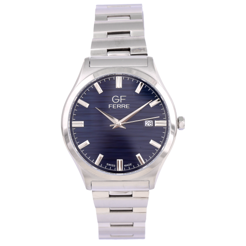 GFSSBU24360G.webp GF Ferre- Gents- SS Case- Blue Dial- SS Band - Image 1