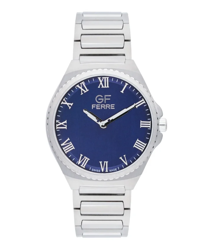 GF Ferre- Gents- SS Case- Blue Dial- SS Band - Image 1