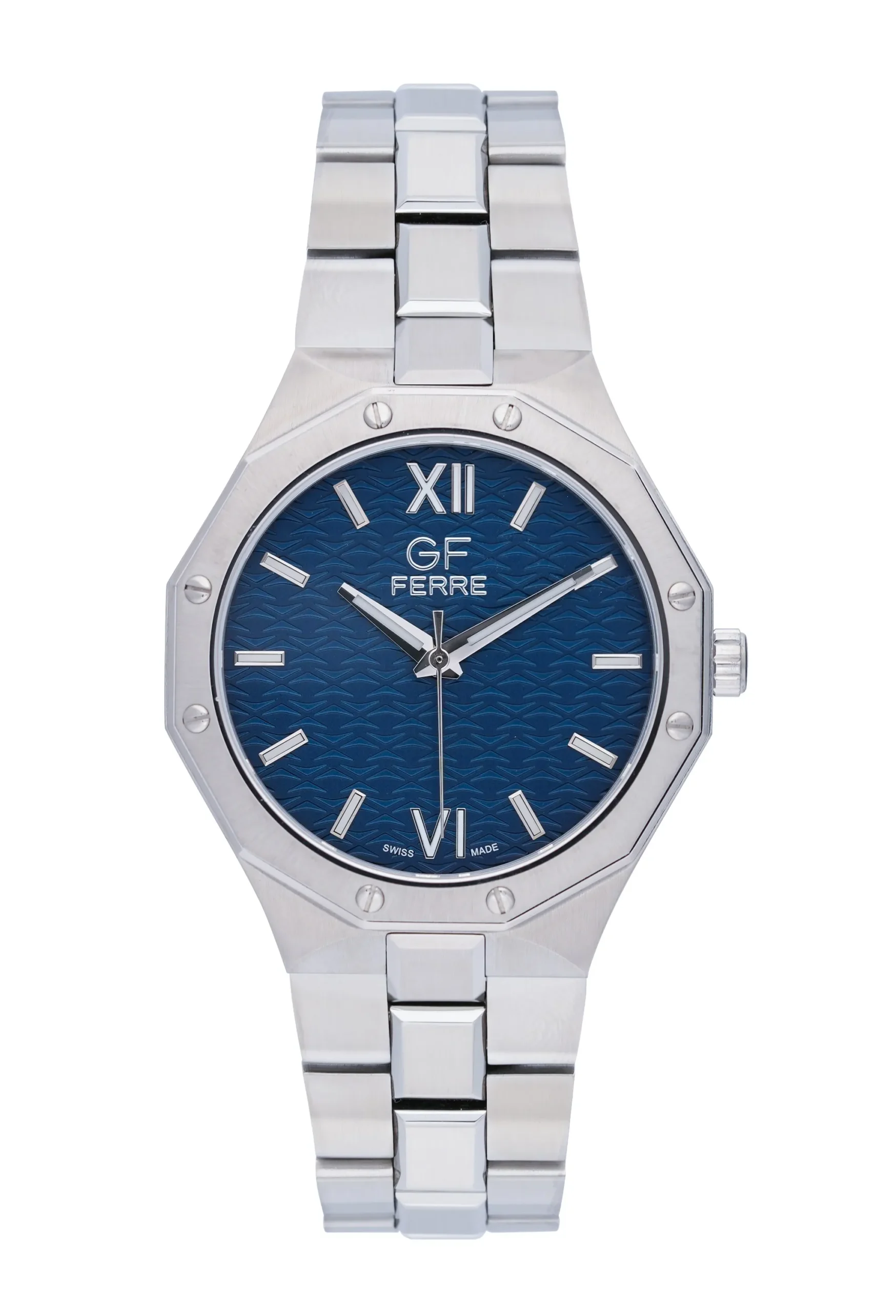 GFSSBU25375G.webp GF Ferre- Gents- SS Case- Blue Dial- SS Band - Image 1