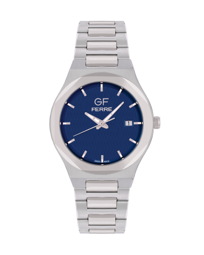 GFSSBU3229G.webp GF FERRE- Gents- SS Case- Blue dial- SS Band - Image 1
