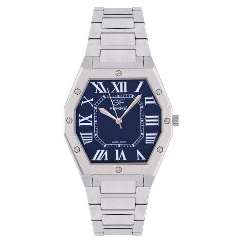 GFSSBU3410G.webp GF Ferre- Gents- SS Case- Blue Dial- SS Band - Image 1