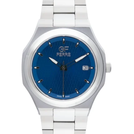 GF Ferre- Gents- SS Case- Blue Dial- SS Band
