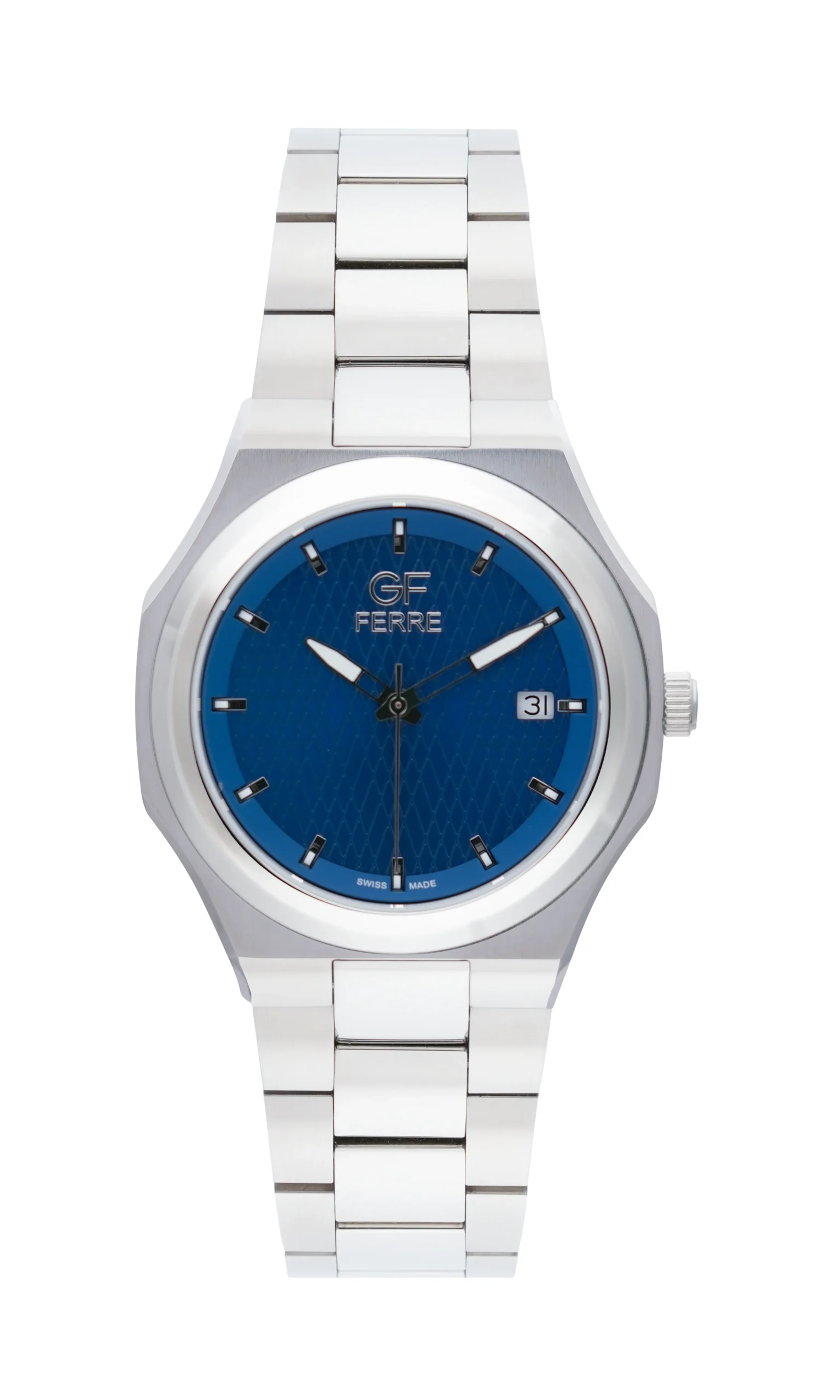 GFSSBU6015G.webp GF Ferre- Gents- SS Case- Blue Dial- SS Band - Image 1