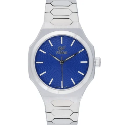 GF Ferre- Gents- SS Case- Blue Dial- SS Band