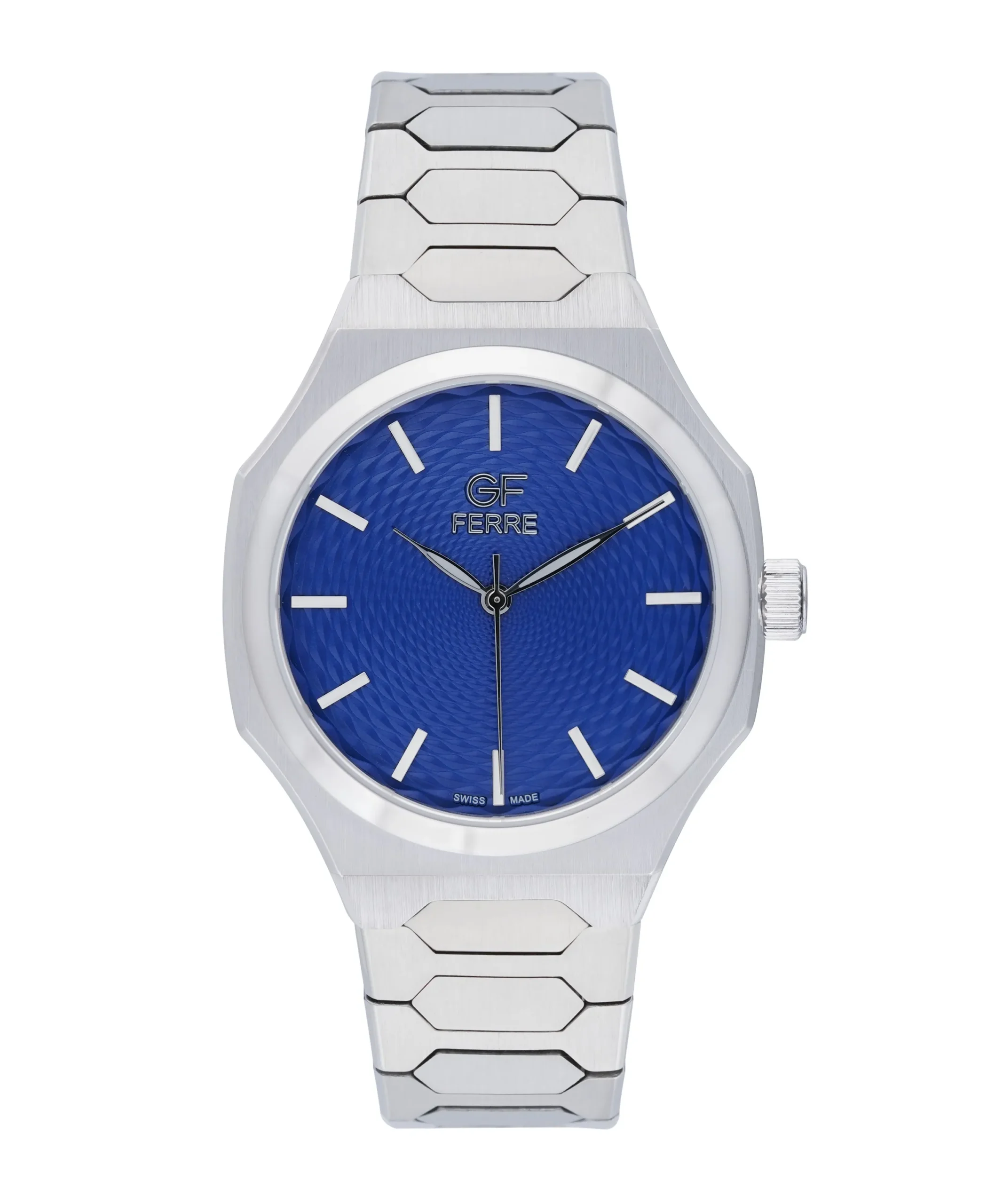 GFSSBU6017G.webp GF Ferre- Gents- SS Case- Blue Dial- SS Band - Image 1