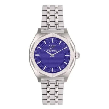GF Ferre- Gents- SS Case- Blue Dial- SS Band