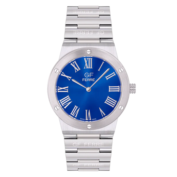 GFSSBU8080G.webp GF Ferre- Gents- SS Case- Blue Dial- SS Band - Image 1