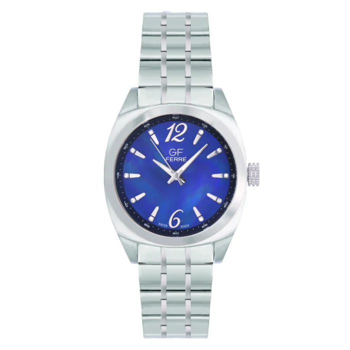 GF Ferre- Gents- SS Case- Blue Dial- SS Band - Image 1