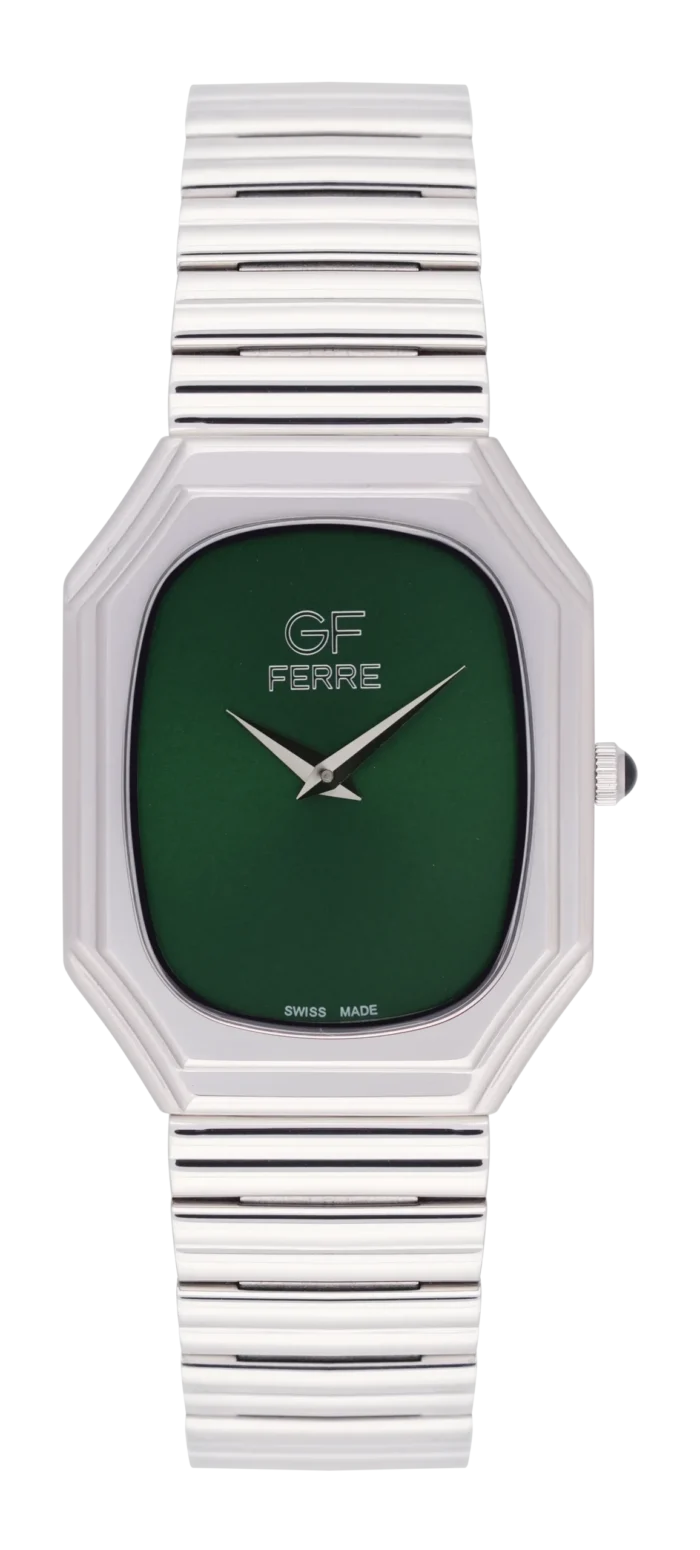 GF Ferre- Gents- SS Case- Green Dial- SS Band - Image 1