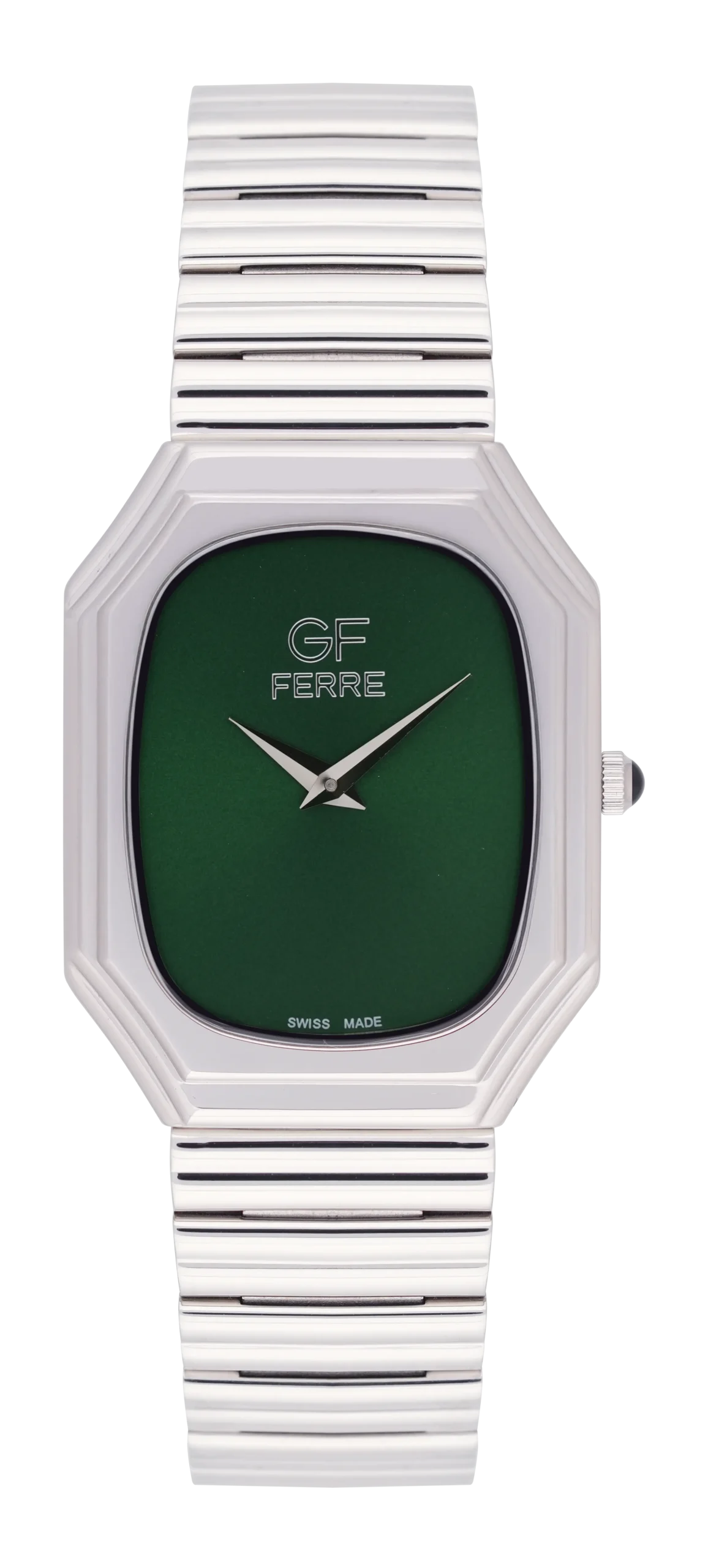 GFSSGN10132G.webp GF Ferre- Gents- SS Case- Green Dial- SS Band - Image 1