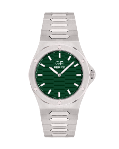 GFSSGN170181G.webp GF Ferre- Gents- SS Case- Green Dial- SS Band - Image 1