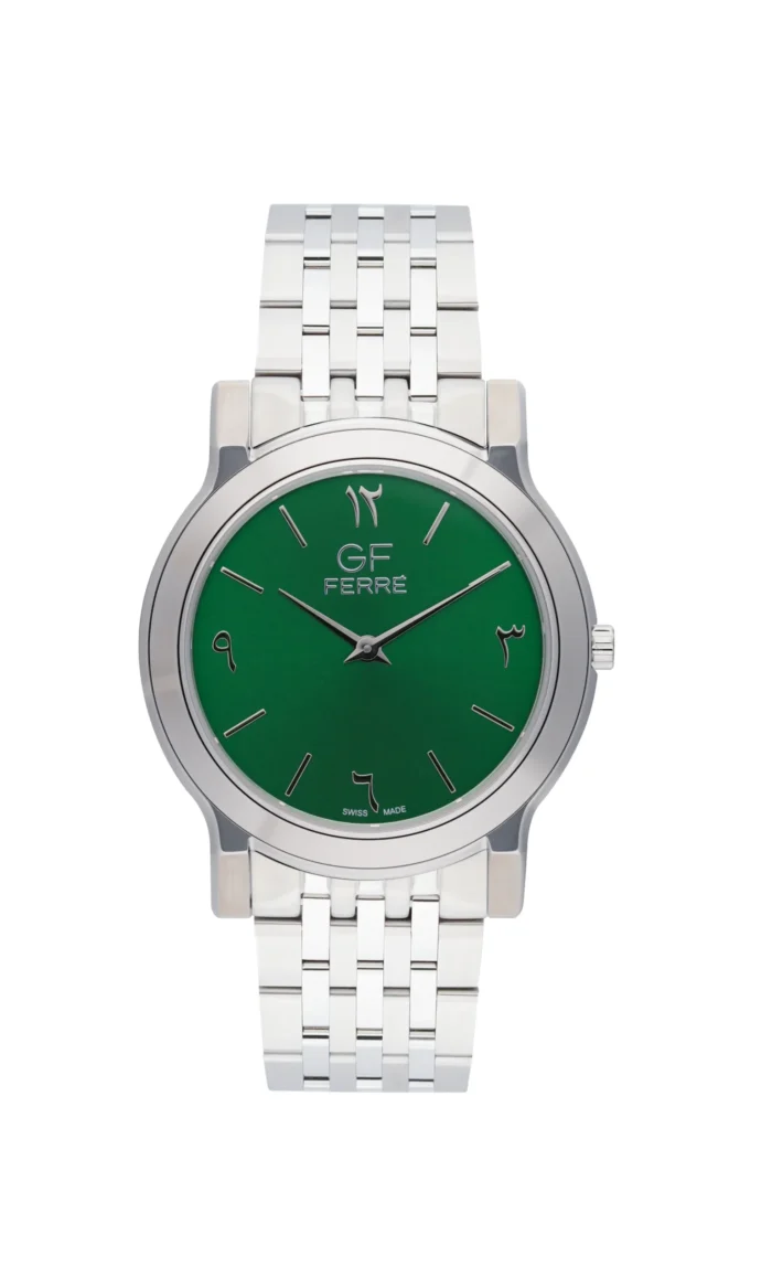GF Ferre- Unisex- SS Case- Green Dial- SS Band - Image 1