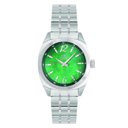 GF Ferre- Gents- SS Case- Green Dial- SS Band