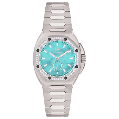 GF Ferre- Ladies- SS Case- Tiffany Dial- SS Band- CZ