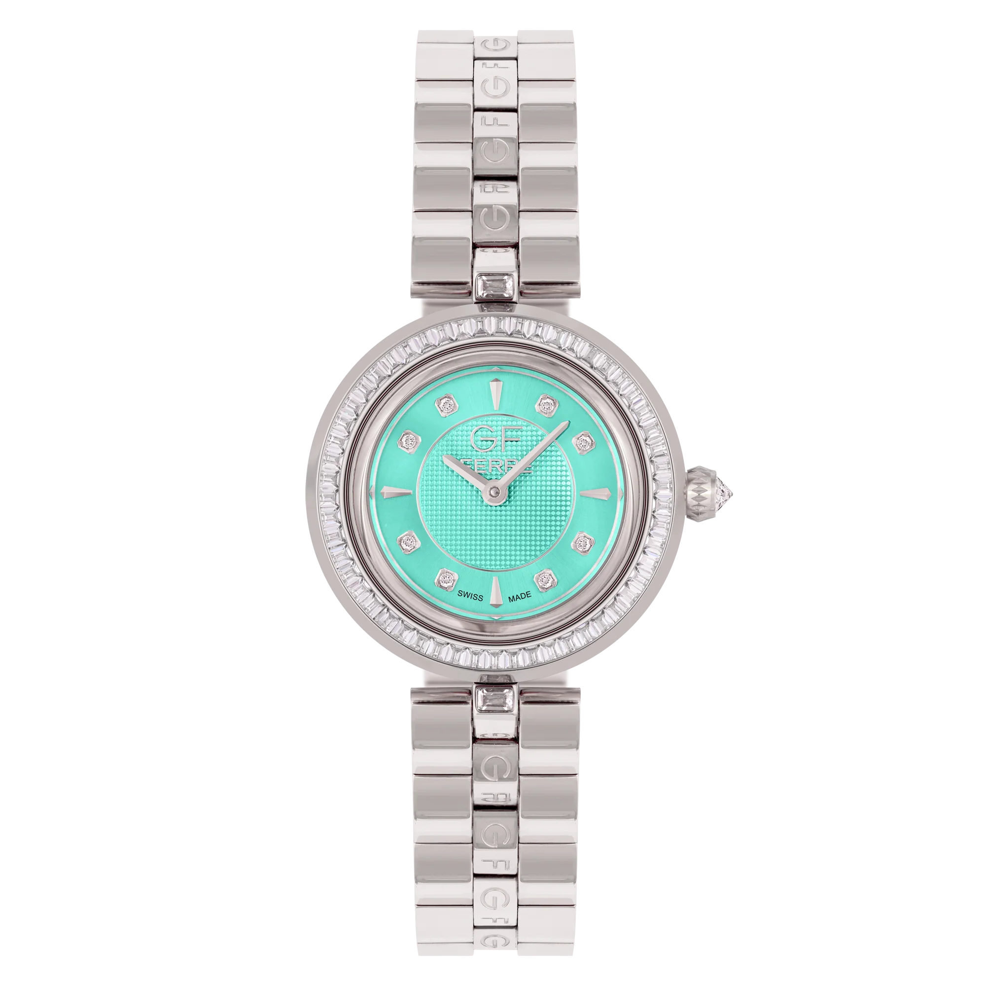 GFSSTF170046LZ.webp GF Ferre- Ladies- SS Case- Tiffany Dial- SS Band- CZ - Image 1