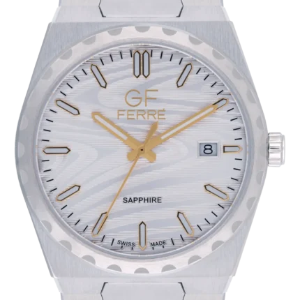 GF Ferre- Gents- SS Case- Silver Dial- SS Band