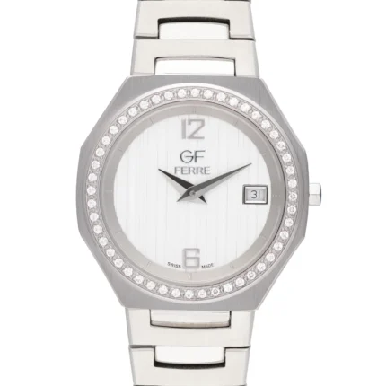 GF Ferre- Ladies- SS Case- Silver Dial- SS Band- CZ