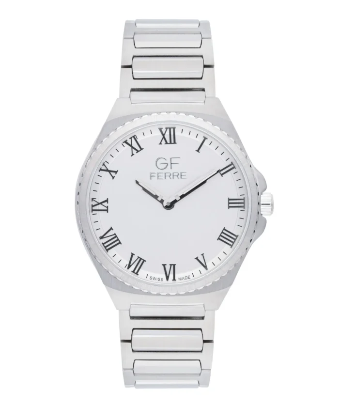 GF Ferre- Gents- SS Case- Silver Dial- SS Band - Image 1