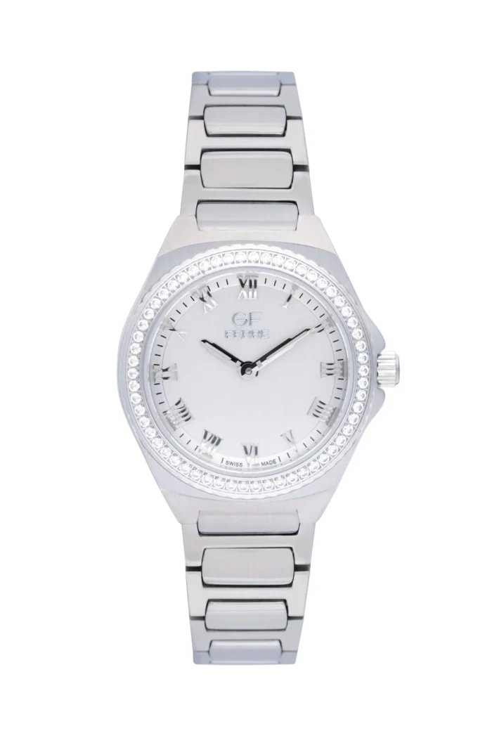 GF Ferre- Ladies- SS Case- Silver Dial- SS Band- CZ - Image 1