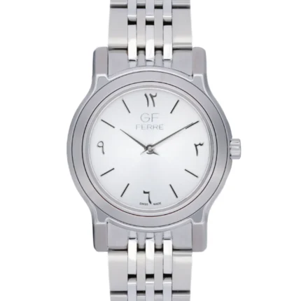 GF Ferre- Ladies- SS Case- White Dial- SS Band