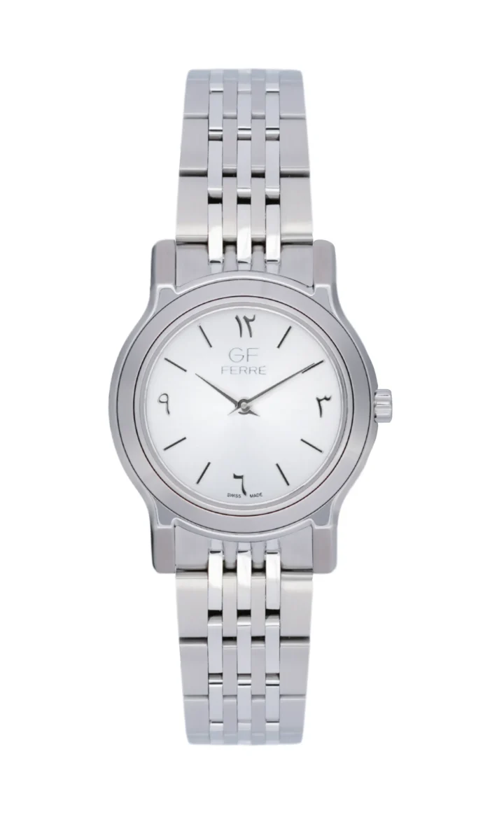 GF Ferre- Ladies- SS Case- White Dial- SS Band - Image 1