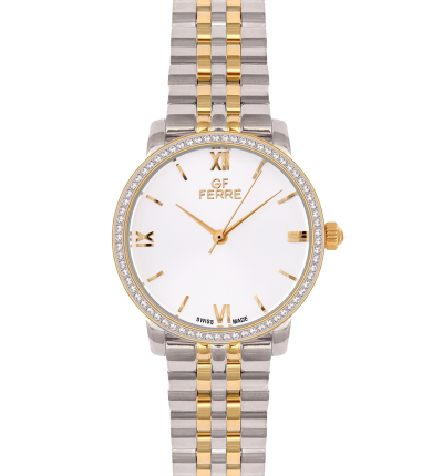 GF Ferre- Ladies- TTGP Case- Silver Dial- TTGP Band- CZ 70