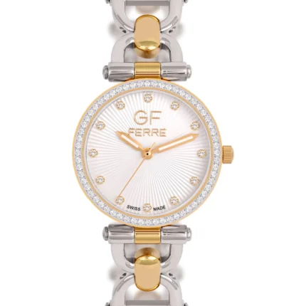 GF Ferre- Ladies- TTGP Case- White Dial- TTGP Band- CZ 64-12