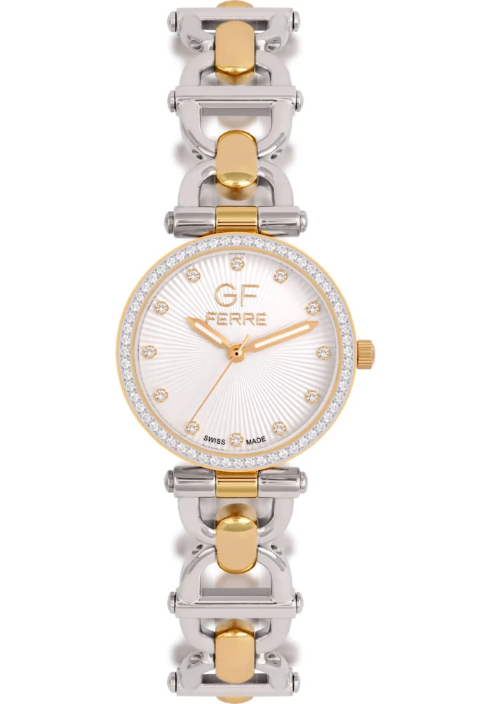 GF Ferre- Ladies- TTGP Case- White Dial- TTGP Band- CZ 64-12 - Image 1