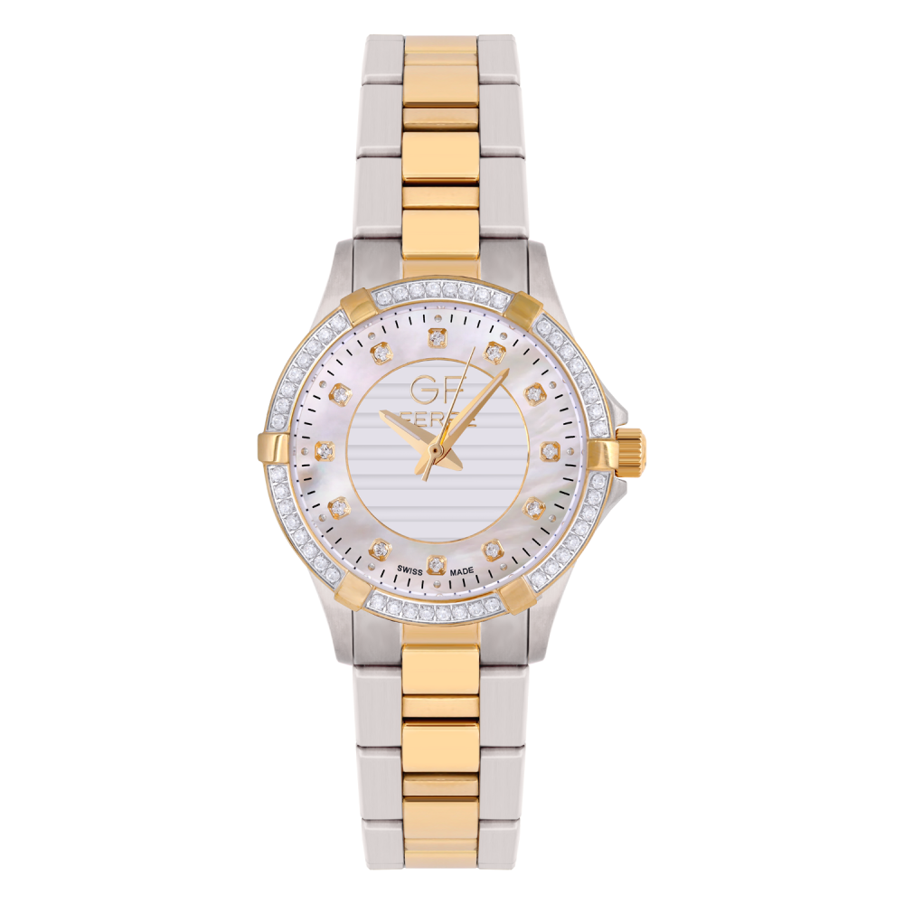 GFTG170031LZ.webp GF Ferre- Ladies- TTGP Case- MOP Dial- TTGP Band- 59 CZ - Image 1