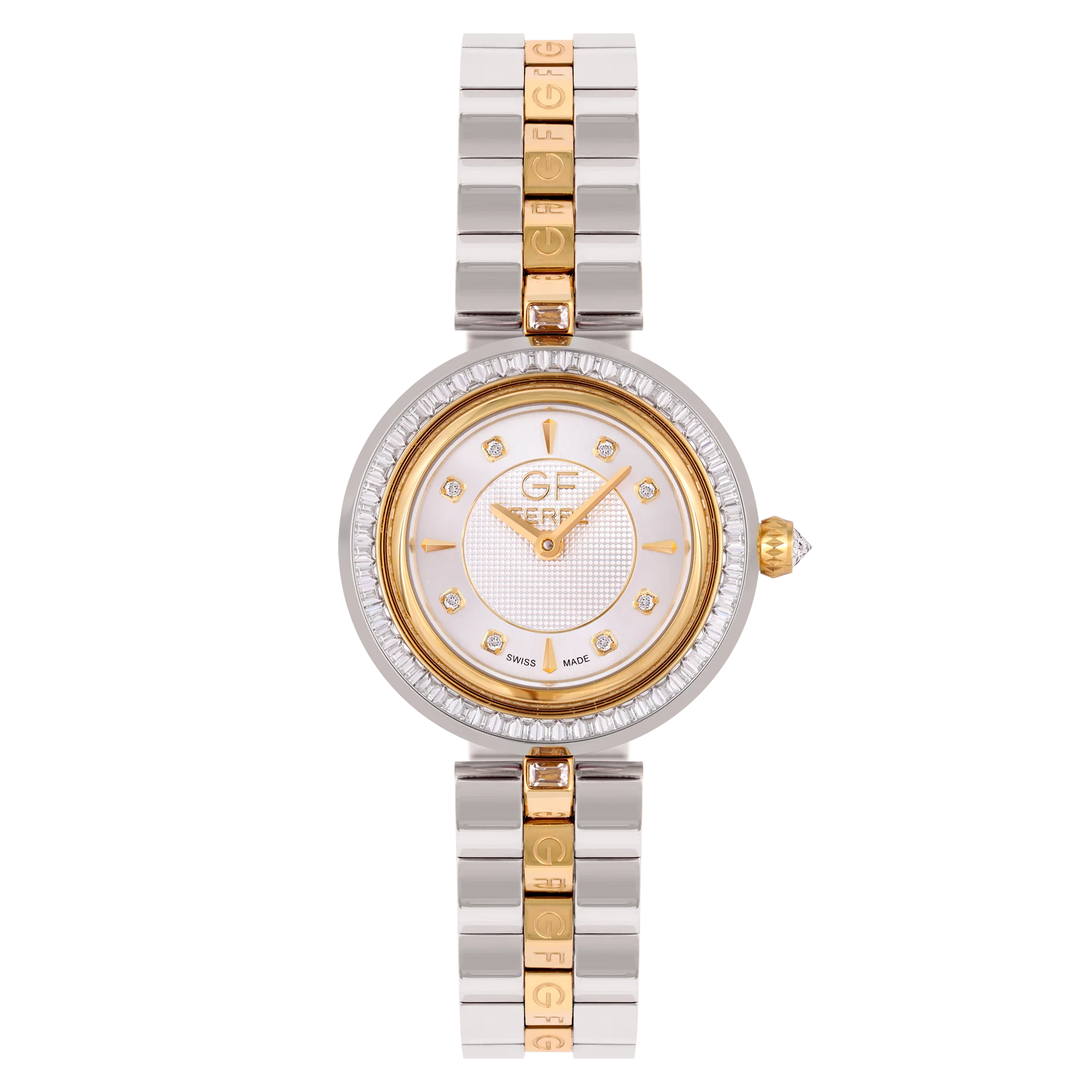 GFTG170046LZ.webp GF Ferre- Ladies- TTGP Case- White Dial- TTGP Band- CZ - Image 1