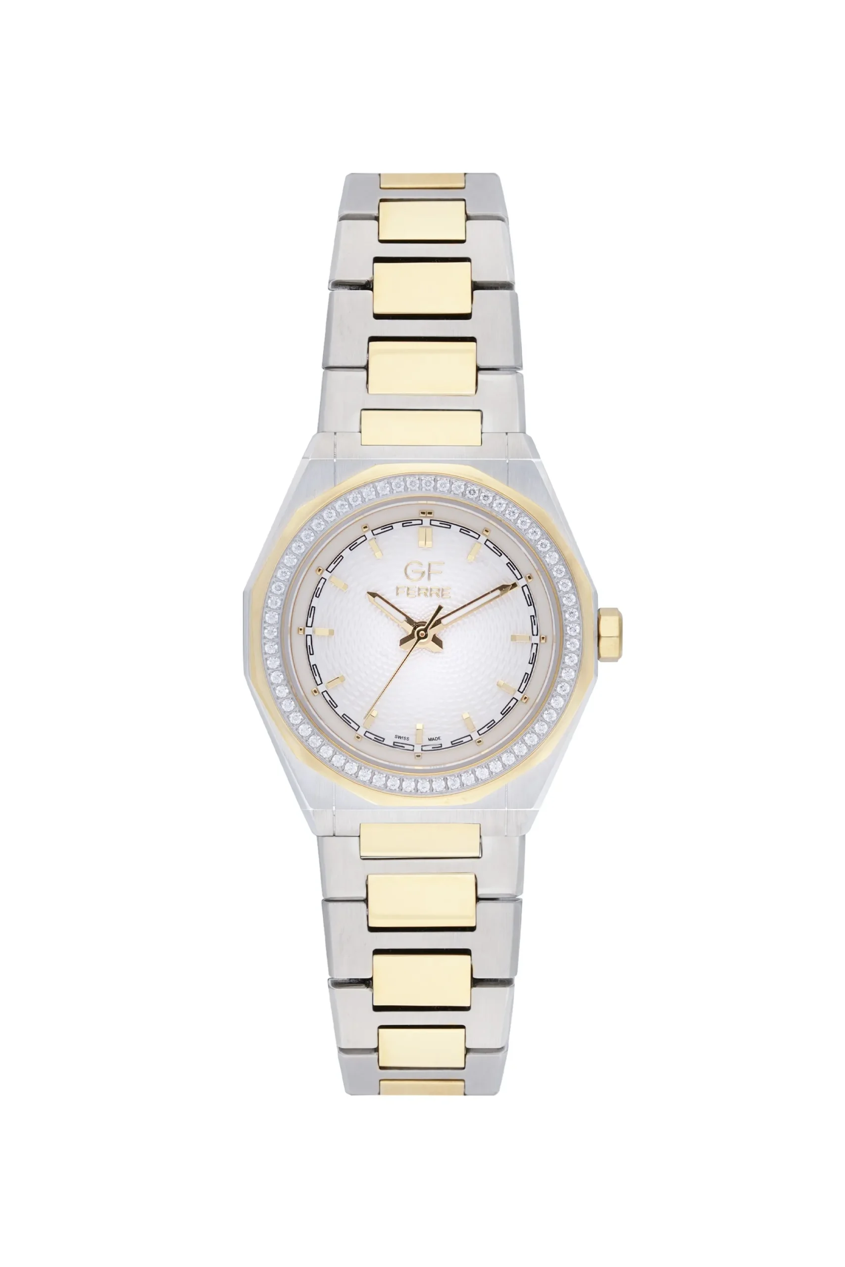 GFTG170170LZ.webp GF Ferre- Ladies- TTGP Case- White Dial- TTGP Band- CZ - Image 1