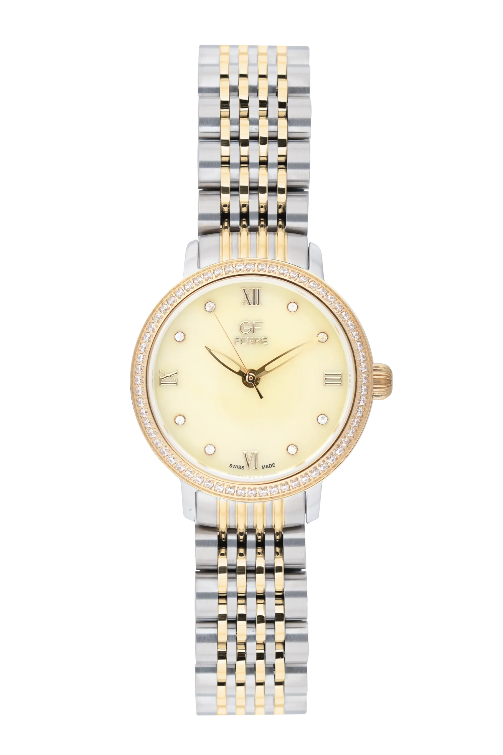 GFTG2177LZ.webp GF Ferre- Ladies- TTGP Case- Yellow Dial- TTGP Band- CZ - Image 1