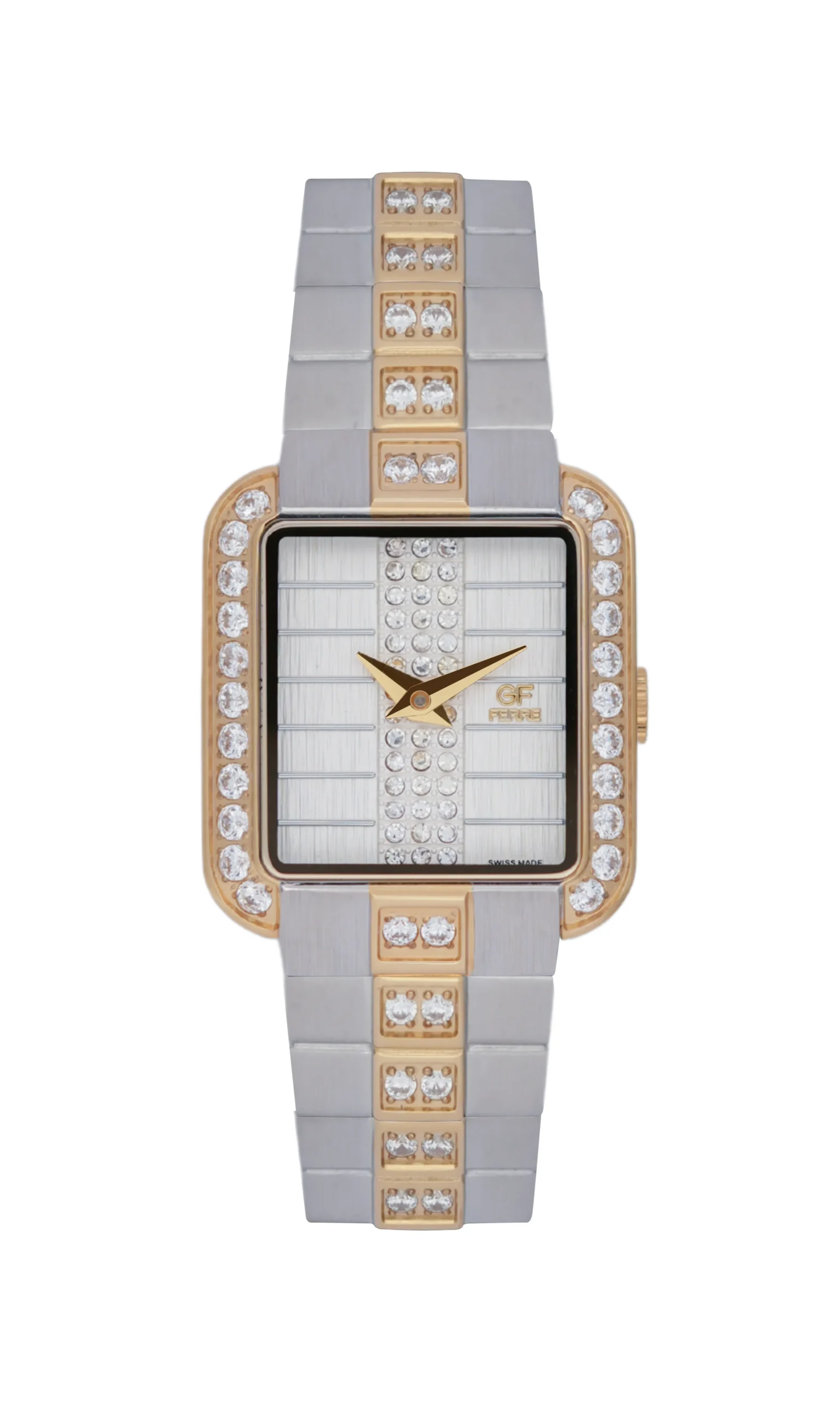 GFTG2490LZ.webp GF Ferre- Ladies- TTGP Case- White Dial- TTGP Band- CZ - Image 1