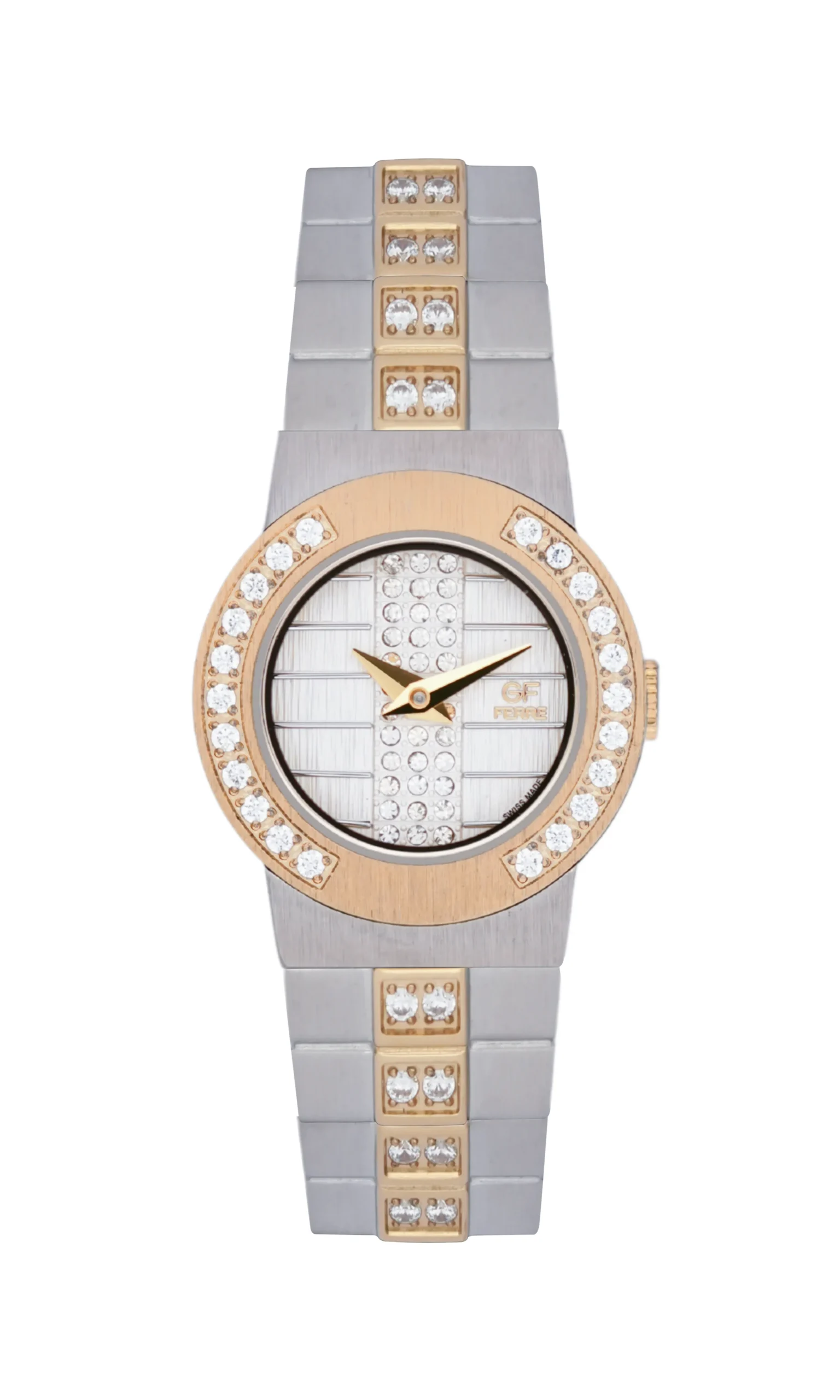 GFTG2492LZ.webp GF Ferre- Ladies- TTGP Case- White Dial- TTGP Band- CZ - Image 1
