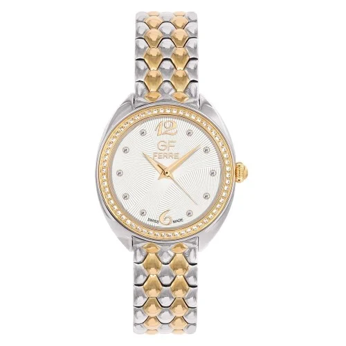 GFTG5016LZ.webp GF Ferre- Ladies- TTGP Case- Silver Dial- TTGP Band- CZ - Image 1