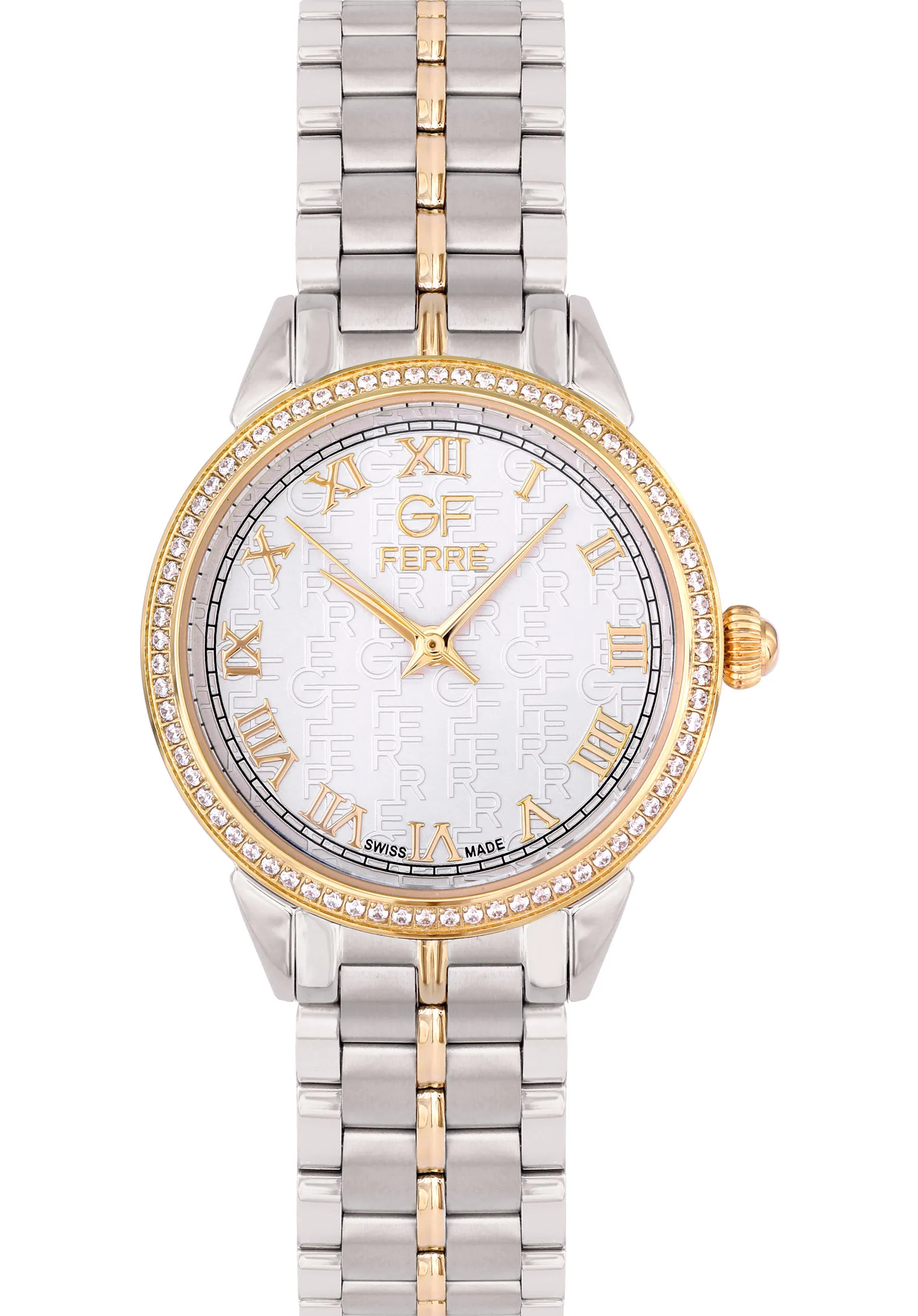 GFTG5027LZ.webp GF Ferre- Ladies- TTGP Case- Silver Dial- TTGP Band- CZ - Image 1