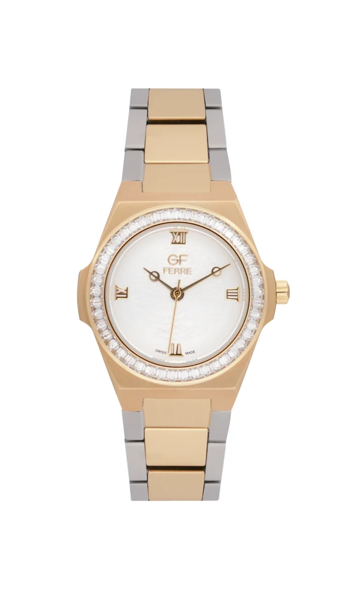 GF Ferre- Ladies- TTGP Case- White Dial- TTGP Band- CZ - Image 1