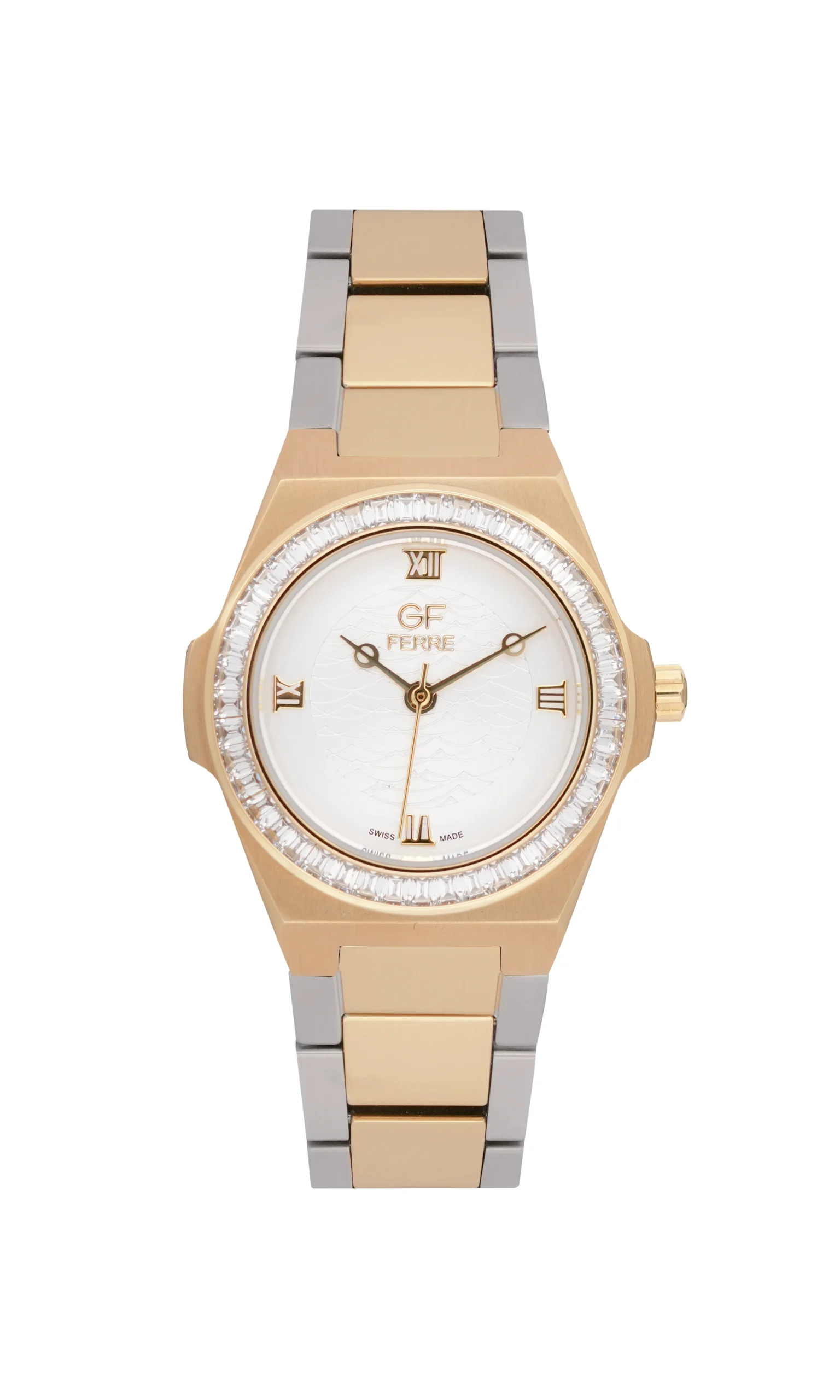 GFTG6004LZ.webp GF Ferre- Ladies- TTGP Case- White Dial- TTGP Band- CZ - Image 1