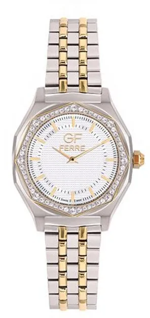 GFTG8064LZ.webp GF Ferre- Ladies- TTGP Case- White Dial- TTGP Band- CZ - Image 1