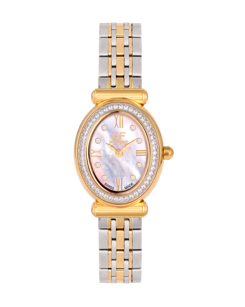 GFTG8103LZ.webp GF Ferre- Ladies- TTGP Case- MOP Dial- TTGP Band- CZ - Image 1