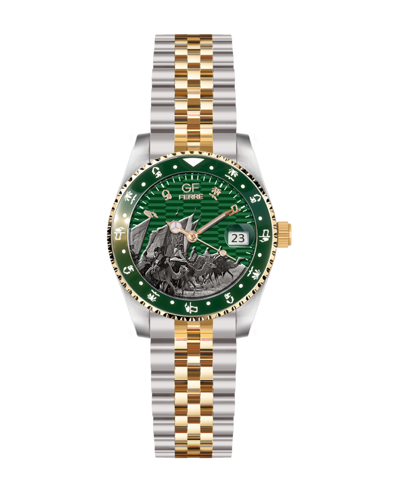 GFTGN170219L.webp GF Ferre- Ladies- TTGP Case- Green Dial- TTGP Band - Image 1