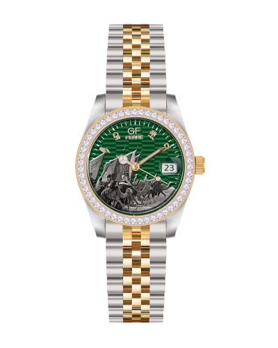 GFTGN170219LZ.webp GF Ferre- Ladies- TTGP Case- Green Dial- TTGP Band- 56 CZ - Image 1