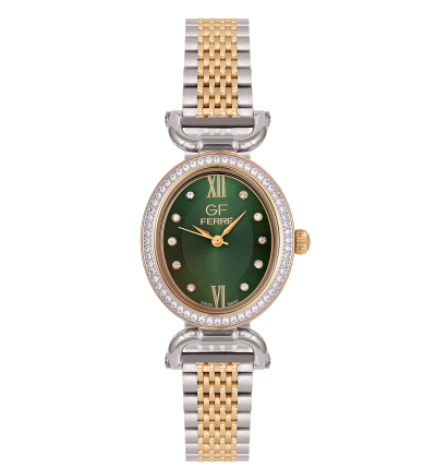 GF Ferre- Ladies- TTGP Case- Green Dial- TTGP Band- CZ
