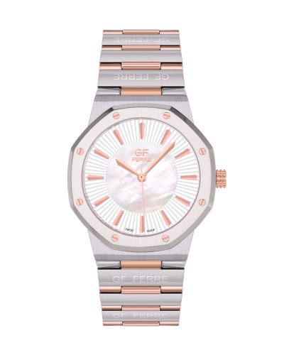 GFTR170175G.webp GF Ferre- Gents- TTRG Case- MOP Dial- TTRG Band - Image 1