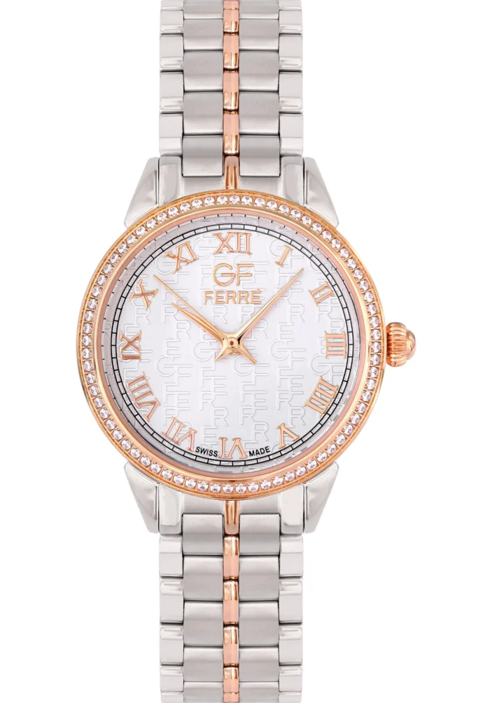 GF Ferre- Ladies- TTRG Case- Silver Dial- TTRG Band- CZ - Image 1