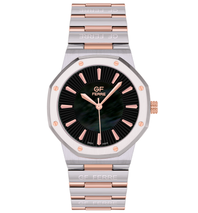GF Ferre- Gents- TTRG Case- Black Dial- TTRG Band